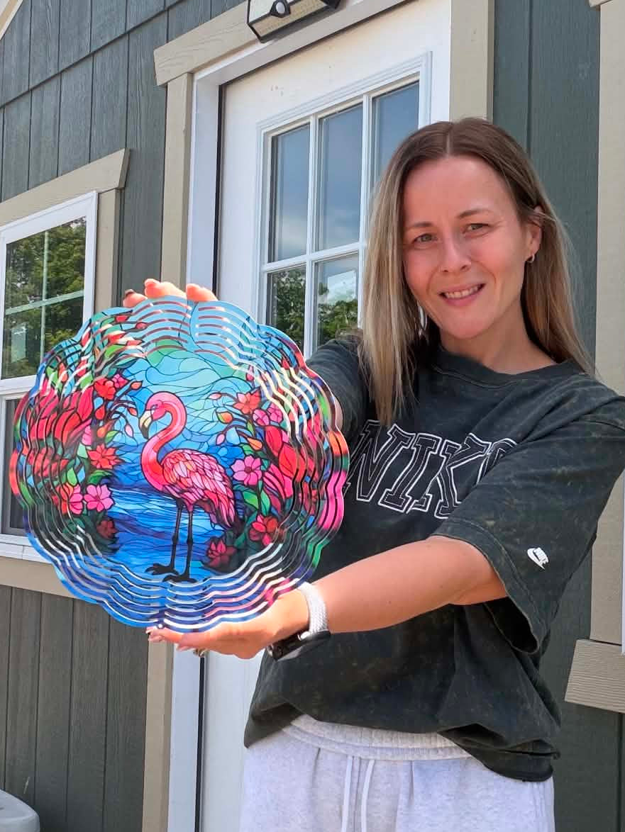 FLAMINGO 10 INCH WIND SPINNER