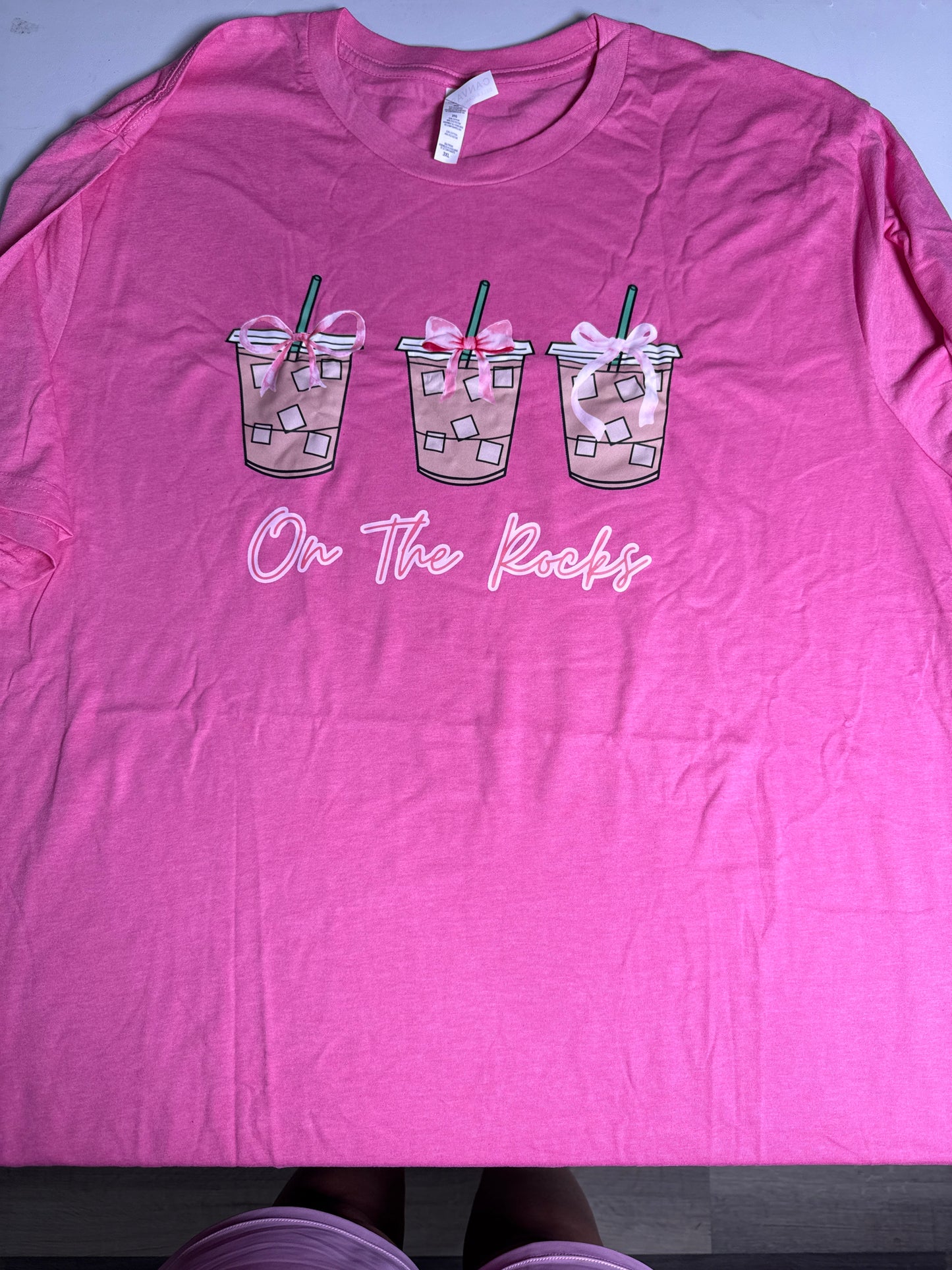 PREMADE 3XL PINK ON THE ROCKS SHIRT