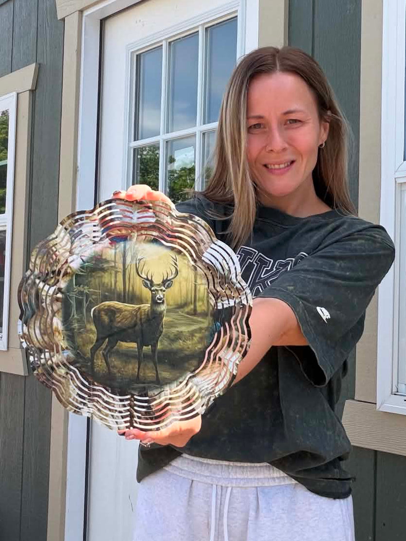 DEER 10 INCH WIND SPINNER