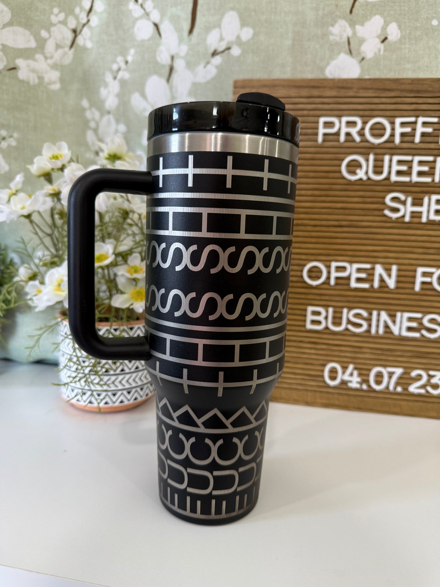 BLEMISHED LASER ENGRAVED 40 OZ TUMBLER BLACK F THIS SHIT #15