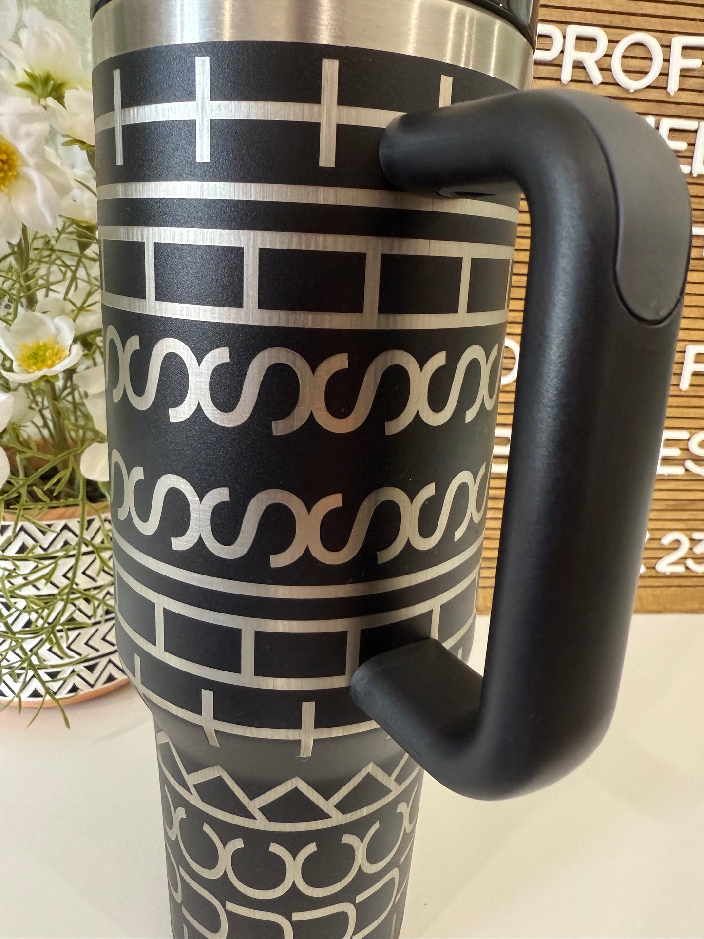 BLEMISHED LASER ENGRAVED 40 OZ TUMBLER BLACK F THIS SHIT #15