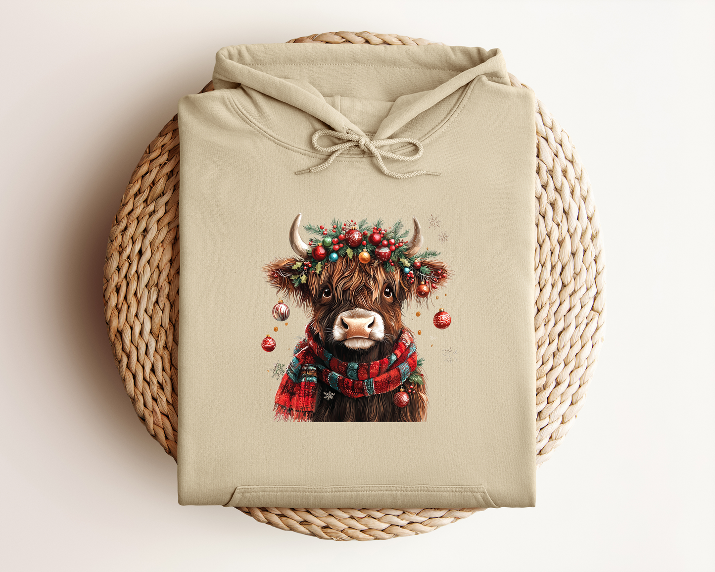 *NEW* CHRISTMAS HIGHLAND COW HOODIE