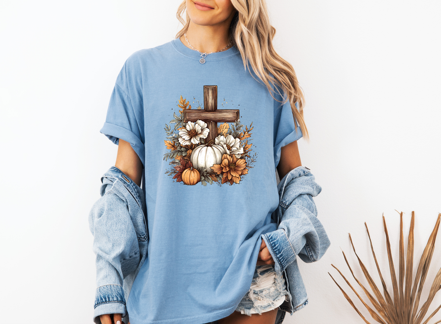 *NEW* RUSTIC FLORAL PUMPKIN CROSS CC SHIRT