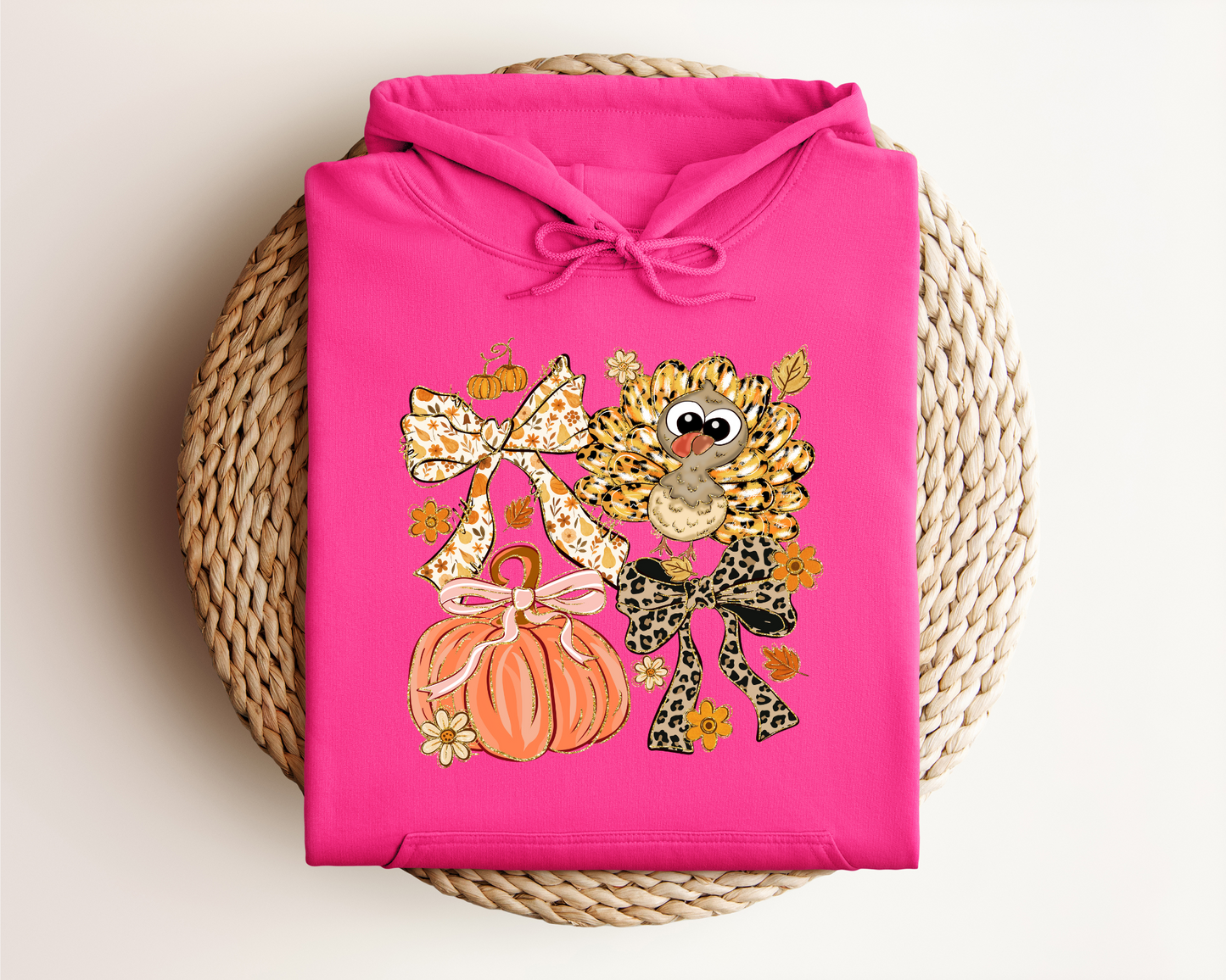 THANKSGIVING TURKEY AND PUMPKIN HOODIE