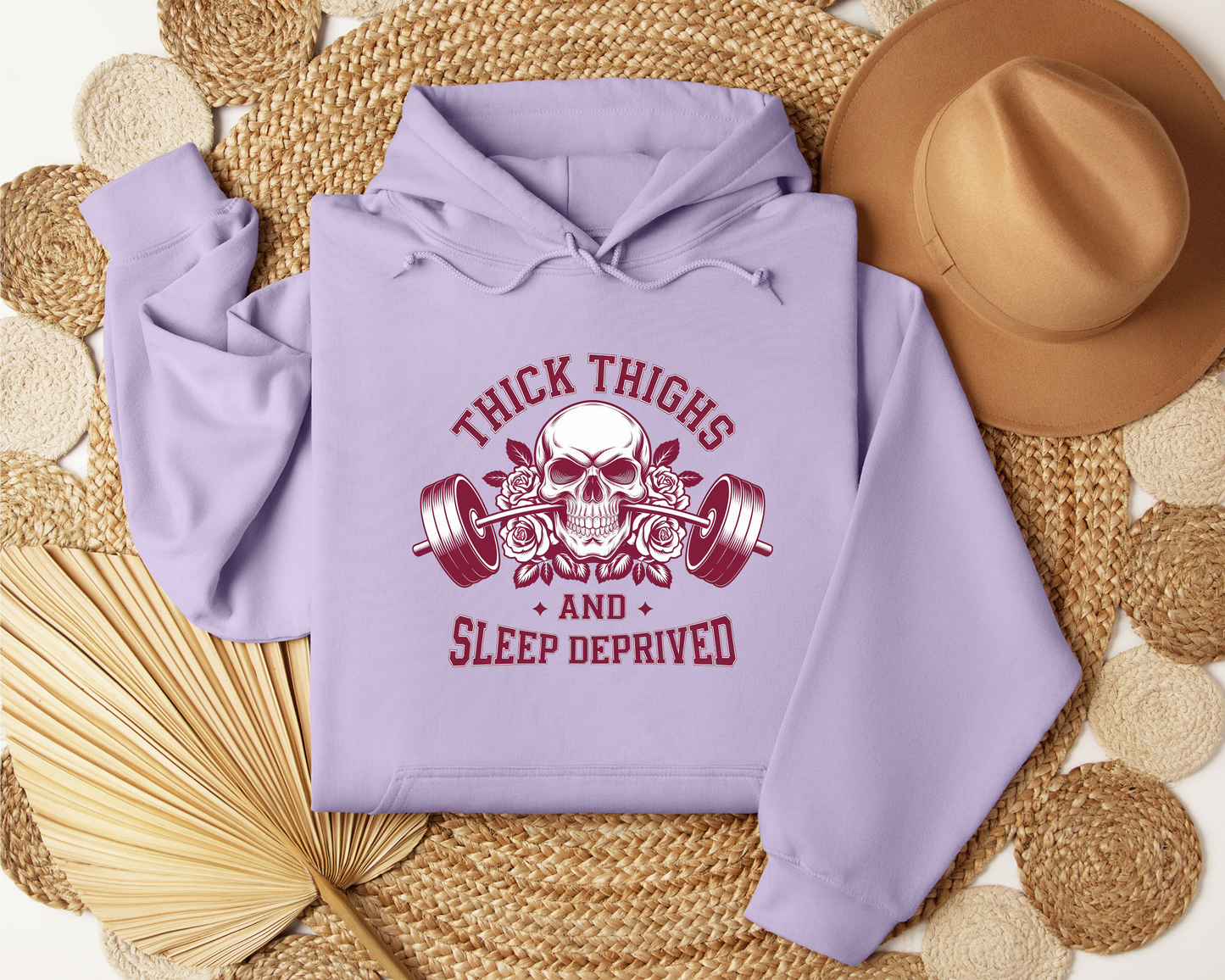 THICK THIGHS AND SLEEP DEPRIVED HOODIE
