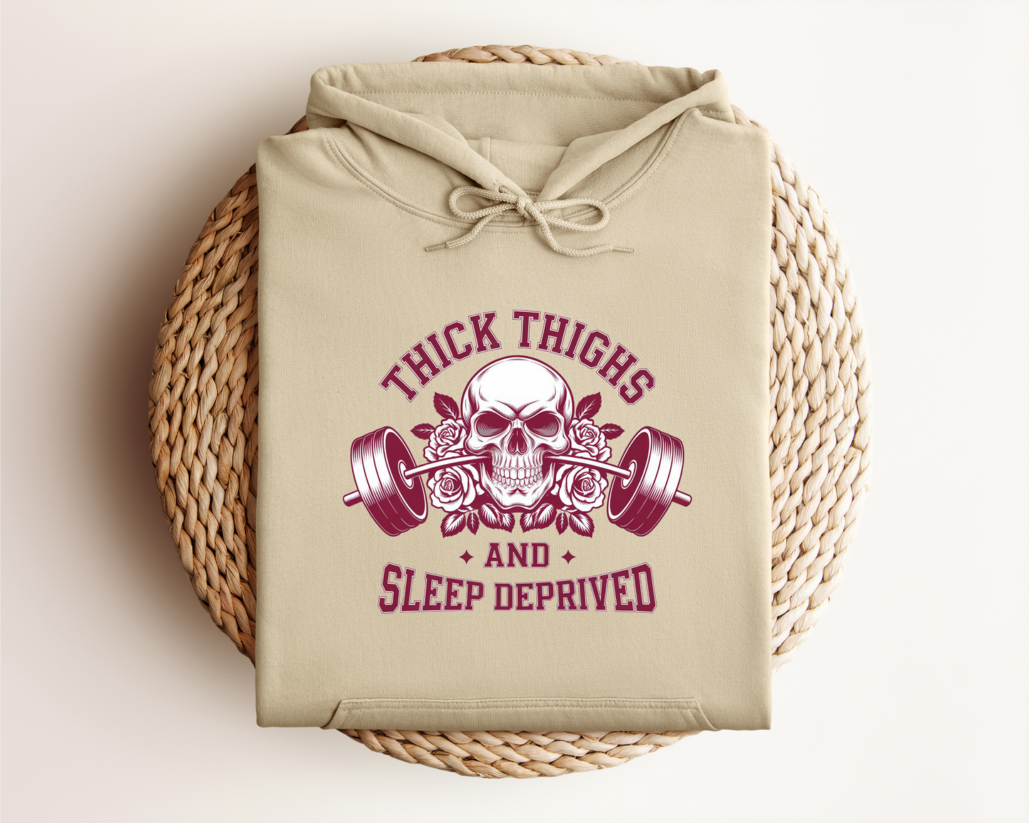 THICK THIGHS AND SLEEP DEPRIVED HOODIE