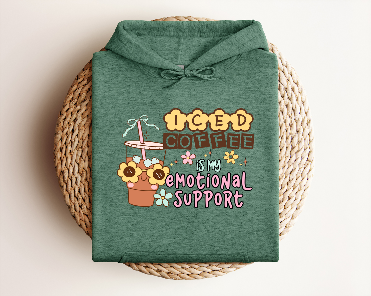 EMOTIONAL SUPPORT ICED COFFEE HOODIE