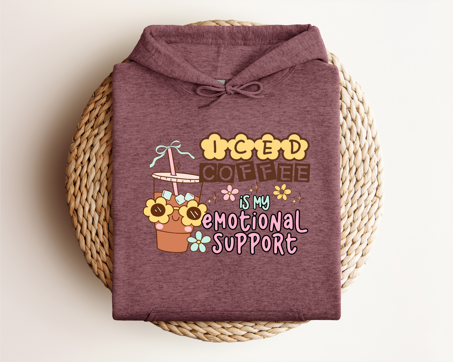 EMOTIONAL SUPPORT ICED COFFEE HOODIE