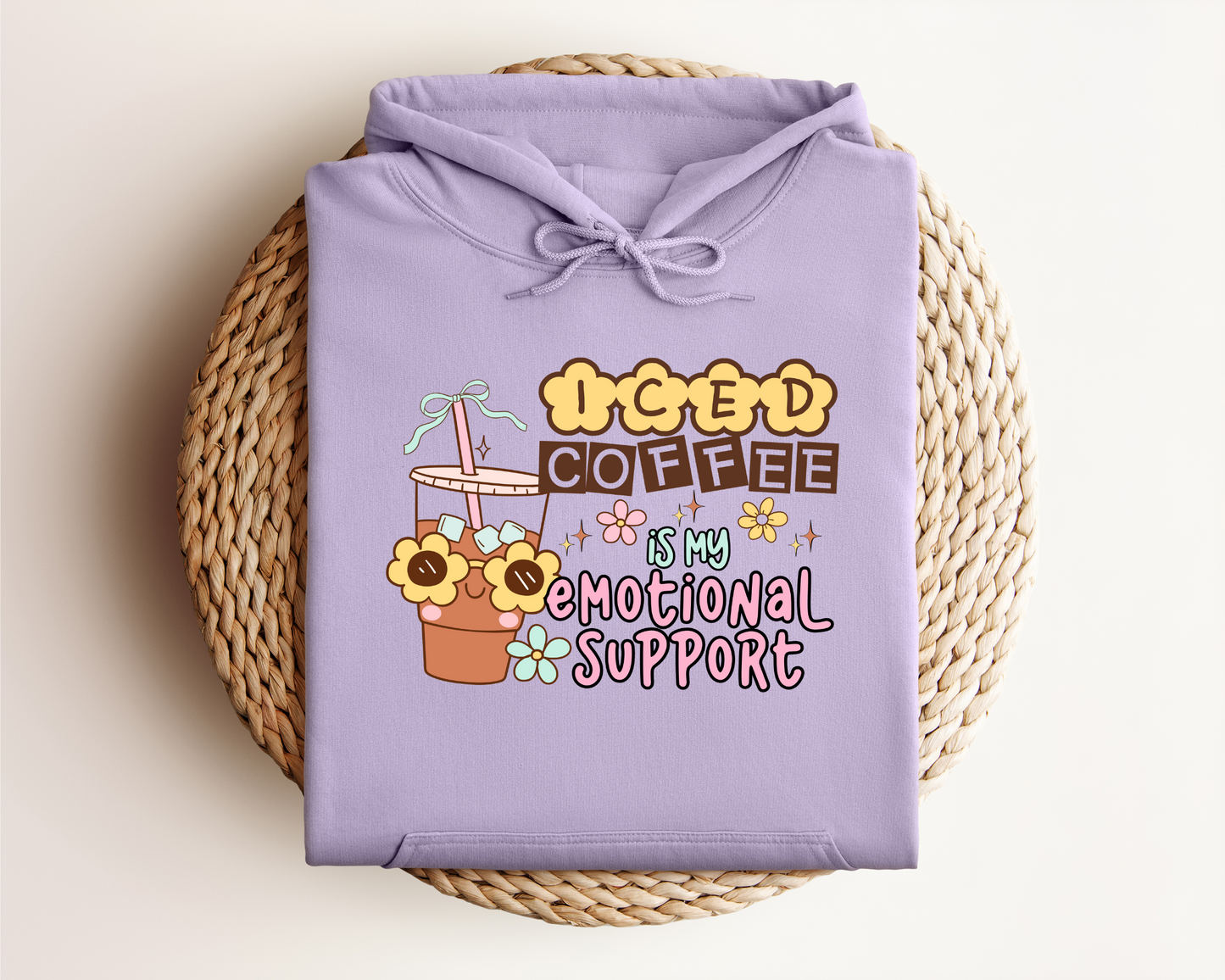 EMOTIONAL SUPPORT ICED COFFEE HOODIE