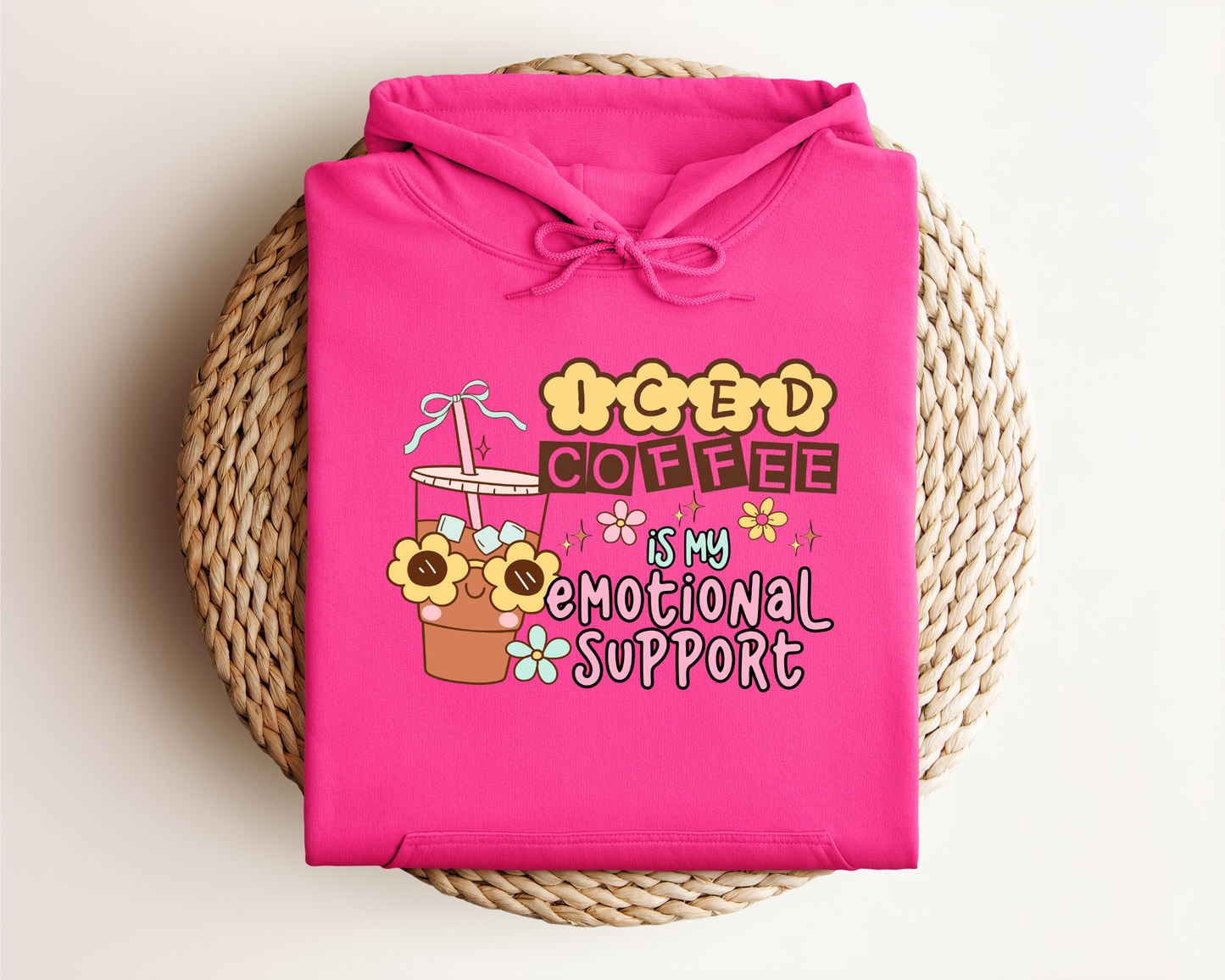 EMOTIONAL SUPPORT ICED COFFEE HOODIE
