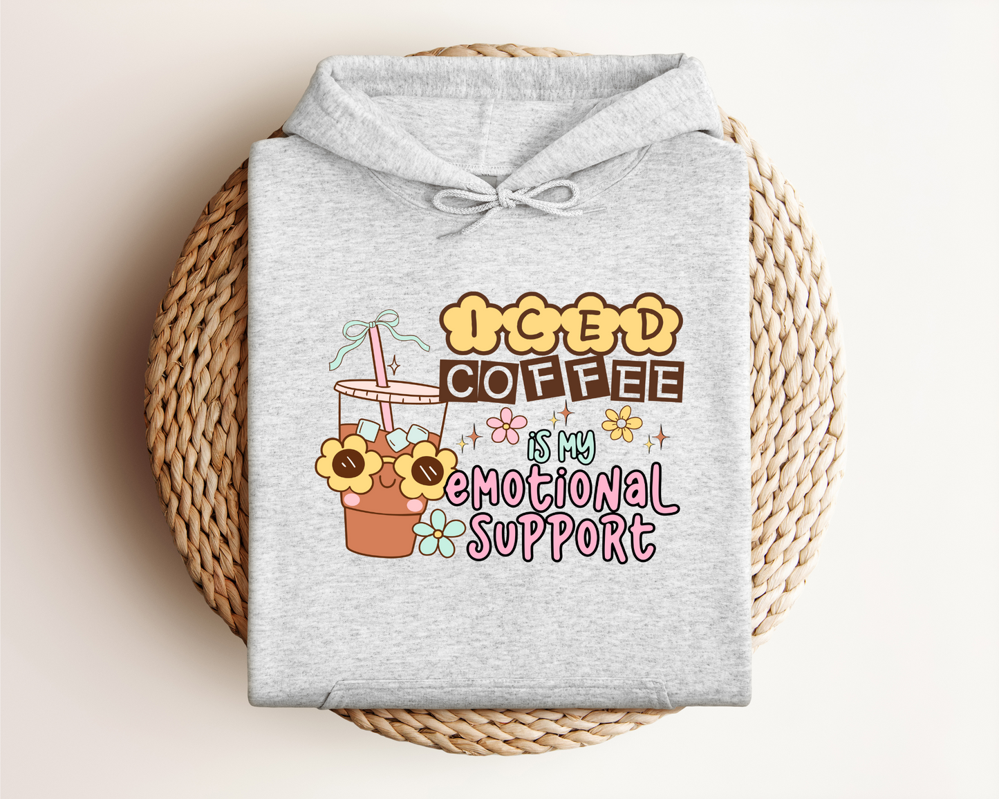 EMOTIONAL SUPPORT ICED COFFEE HOODIE