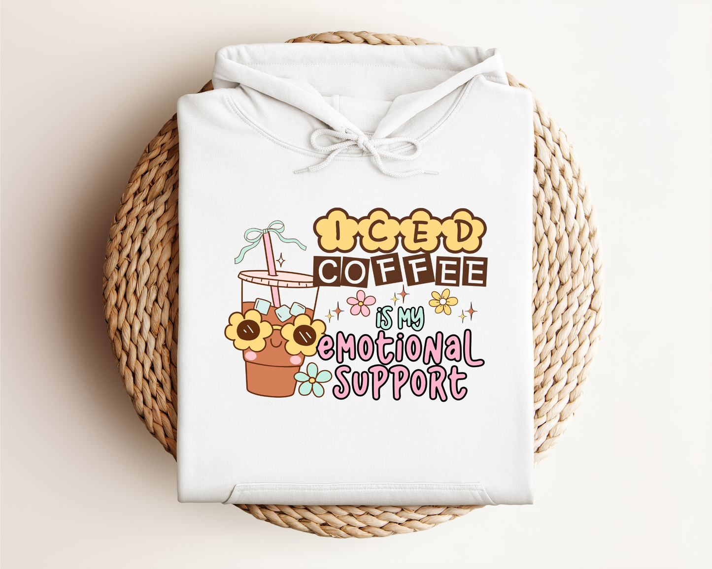 EMOTIONAL SUPPORT ICED COFFEE HOODIE