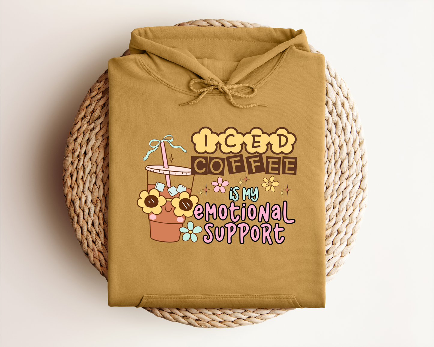 EMOTIONAL SUPPORT ICED COFFEE HOODIE