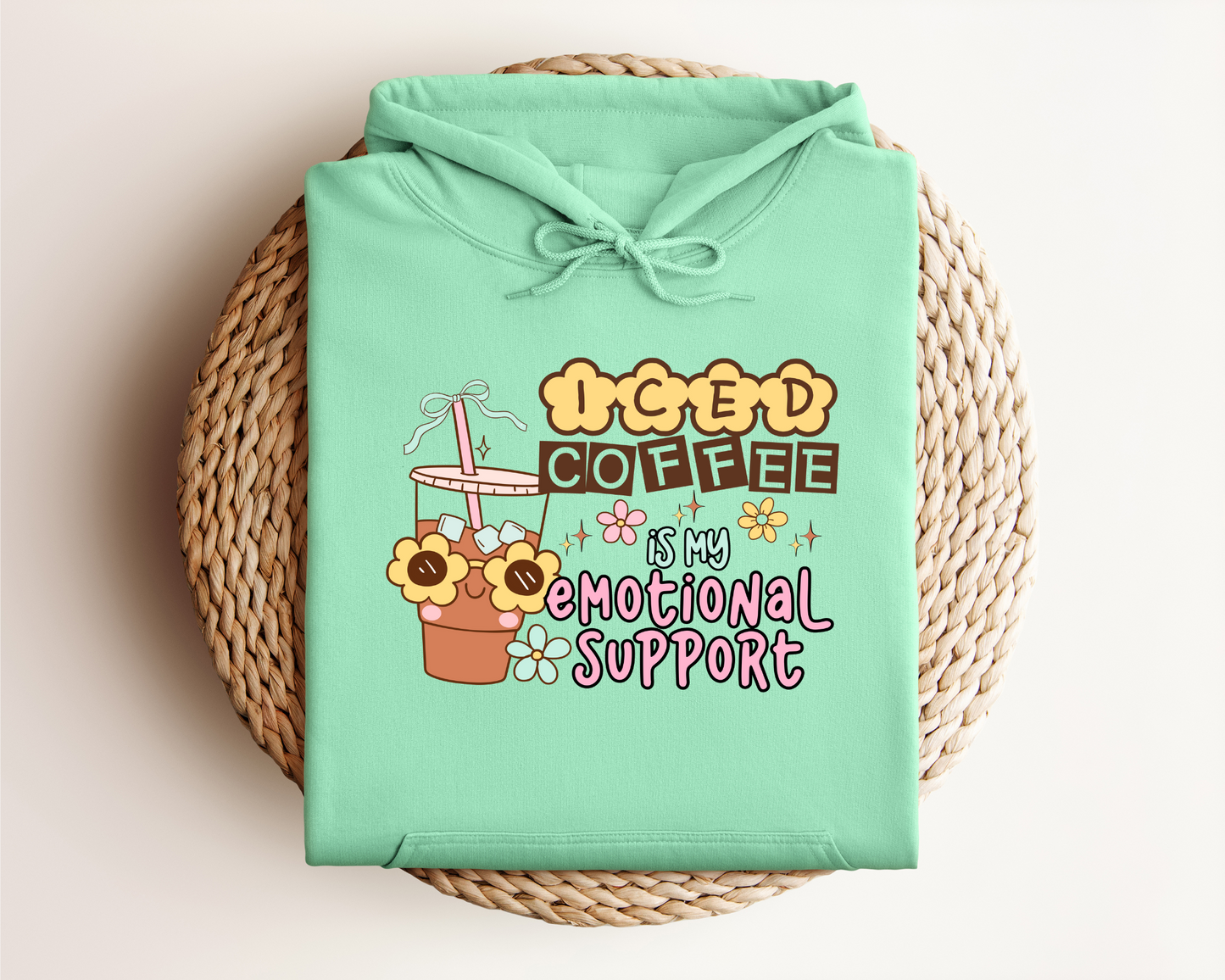 EMOTIONAL SUPPORT ICED COFFEE HOODIE