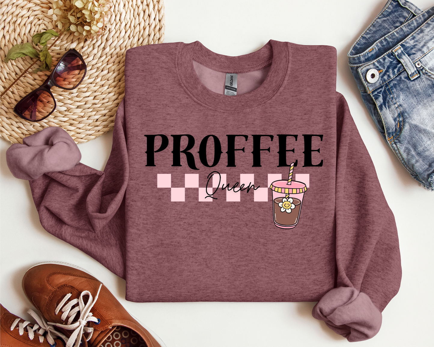 NEW PROFFEE QUEEN CHECKERED CREW