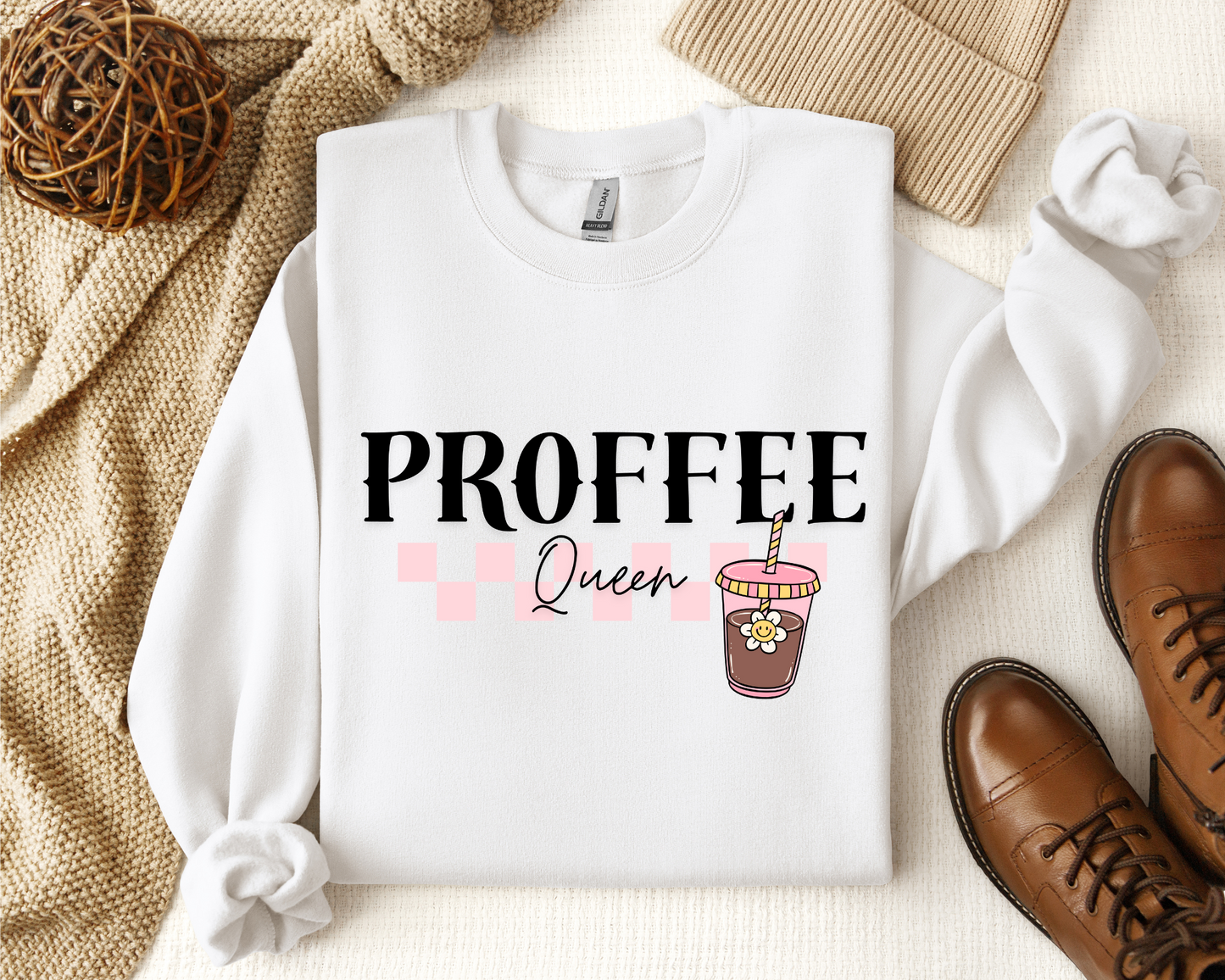 NEW PROFFEE QUEEN CHECKERED CREW