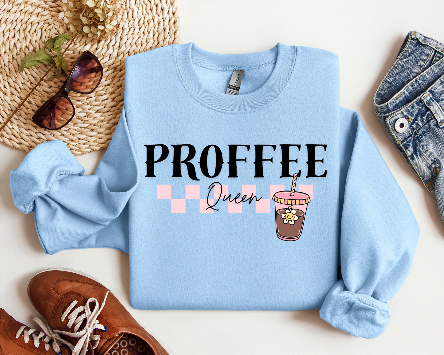 NEW PROFFEE QUEEN CHECKERED CREW