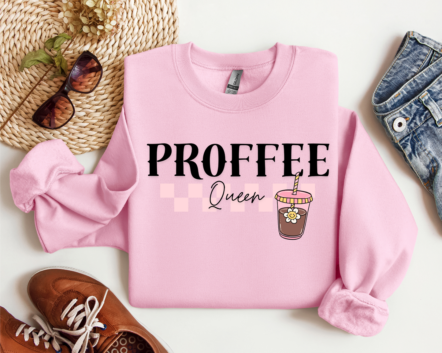 NEW PROFFEE QUEEN CHECKERED CREW