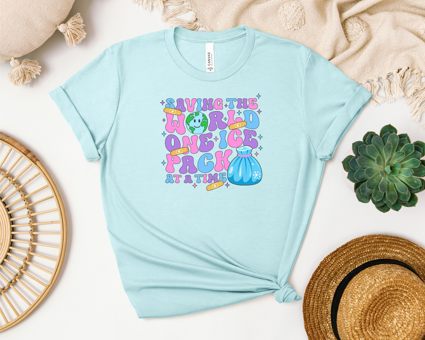 SAVING THE WORLD ONE ICE PACK AT A TIME SHIRT