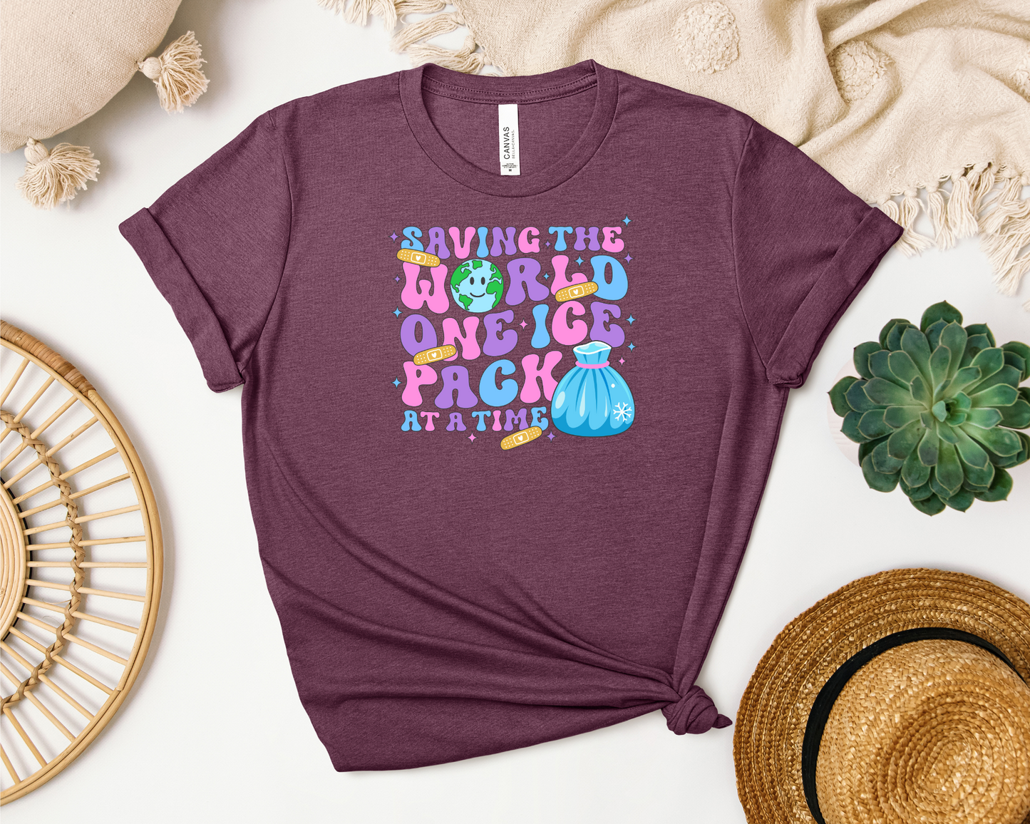 SAVING THE WORLD ONE ICE PACK AT A TIME SHIRT