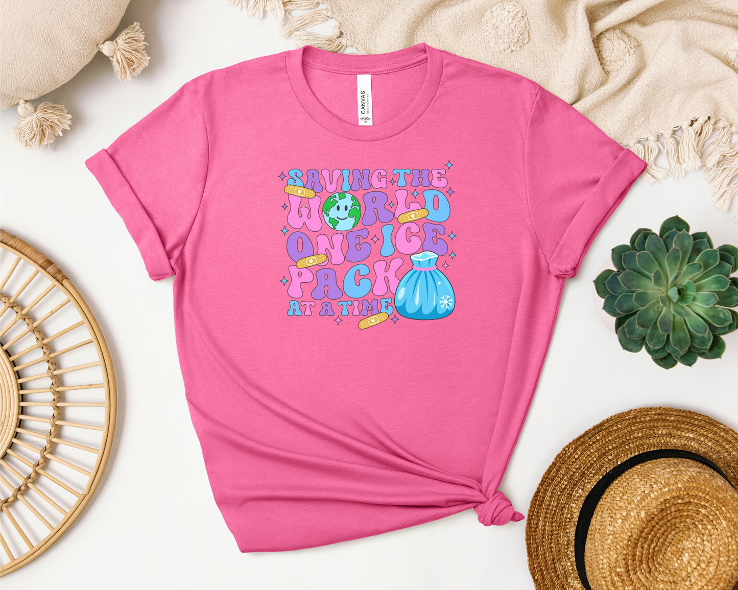 SAVING THE WORLD ONE ICE PACK AT A TIME SHIRT