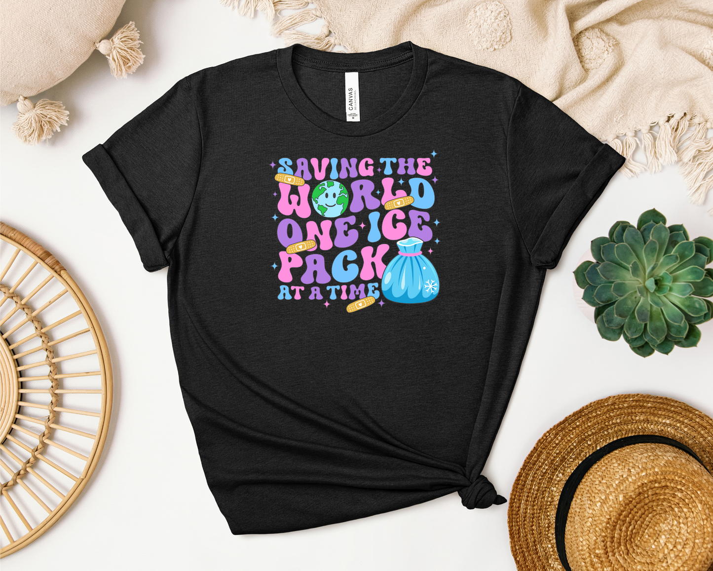 SAVING THE WORLD ONE ICE PACK AT A TIME SHIRT