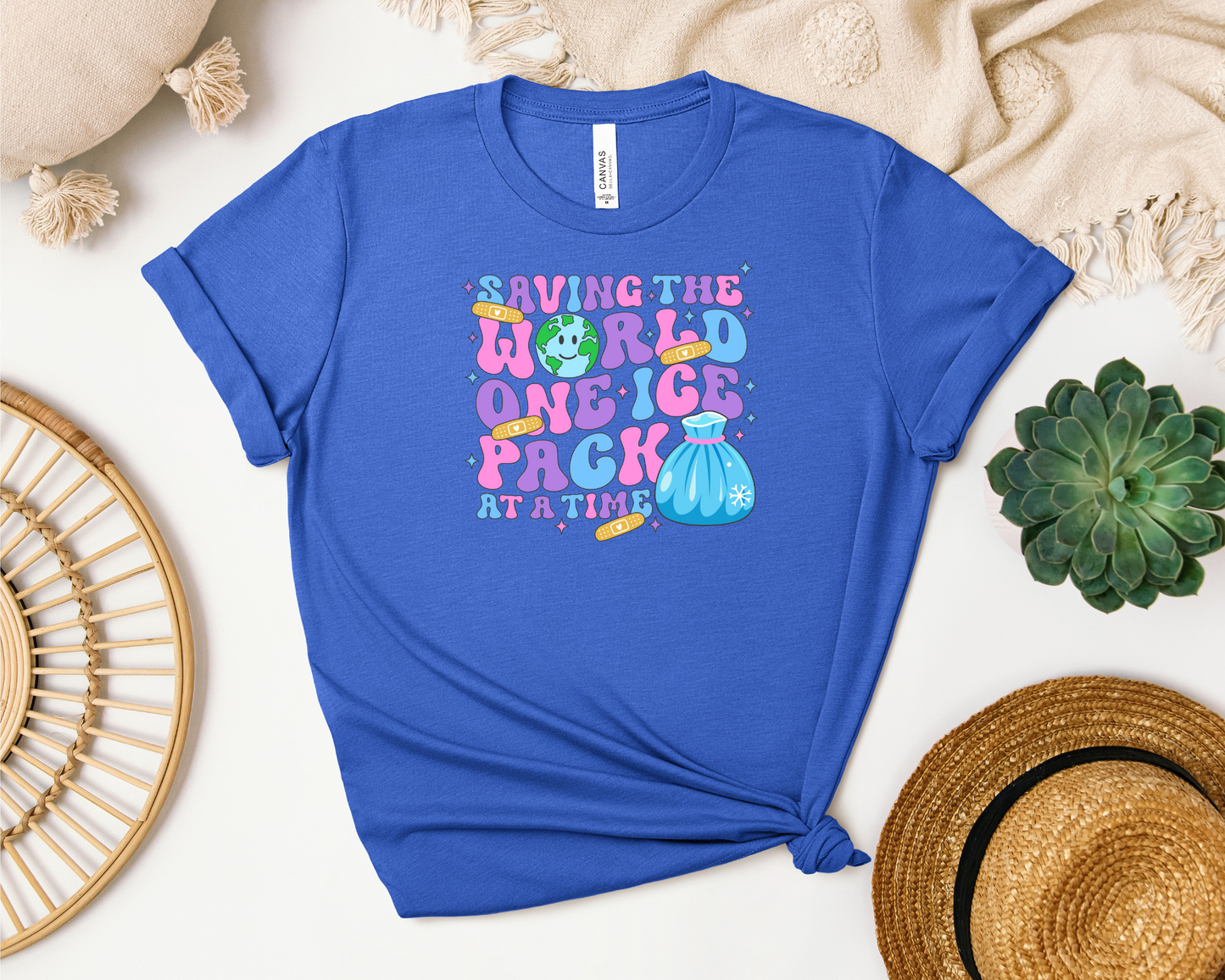 SAVING THE WORLD ONE ICE PACK AT A TIME SHIRT