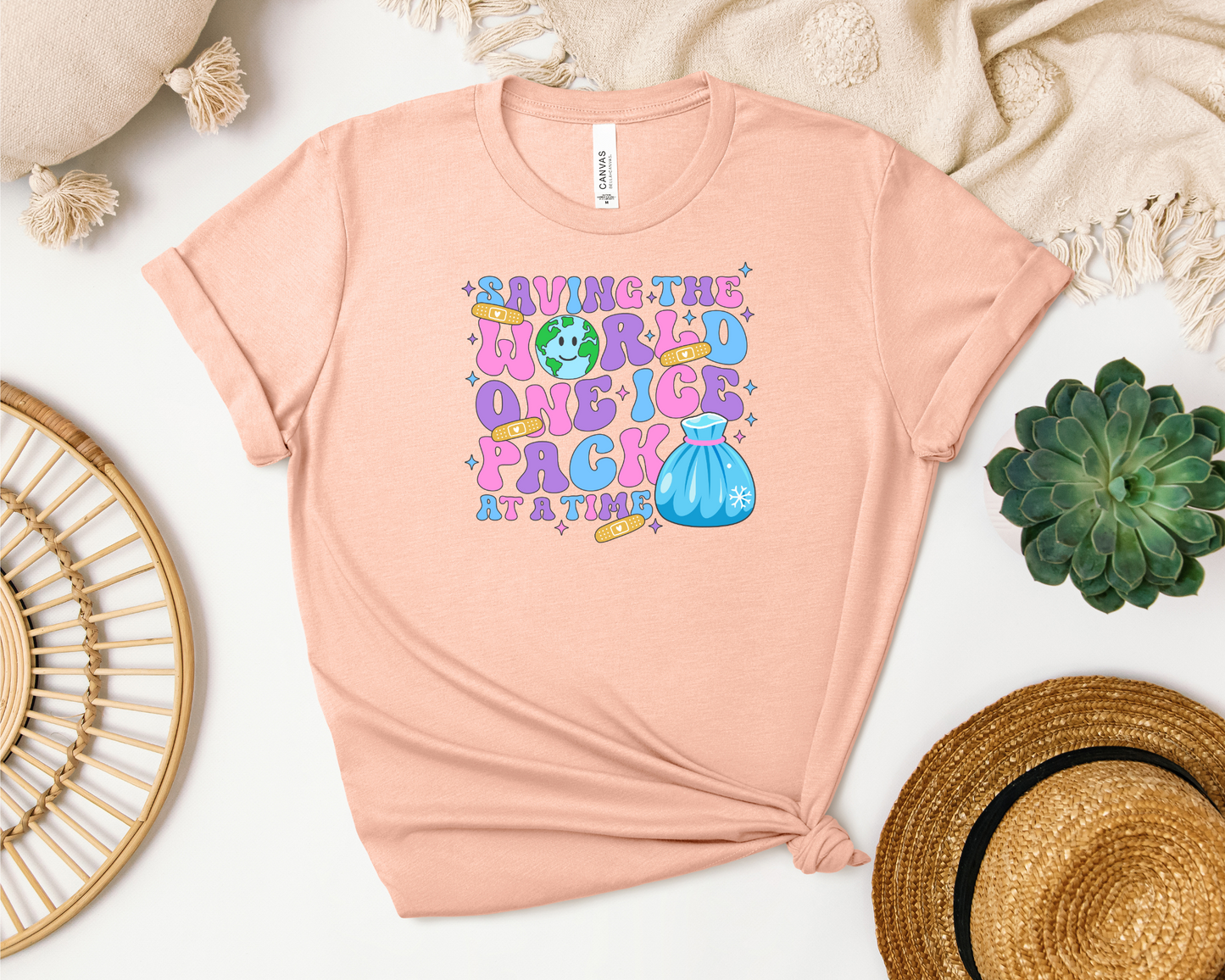 SAVING THE WORLD ONE ICE PACK AT A TIME SHIRT