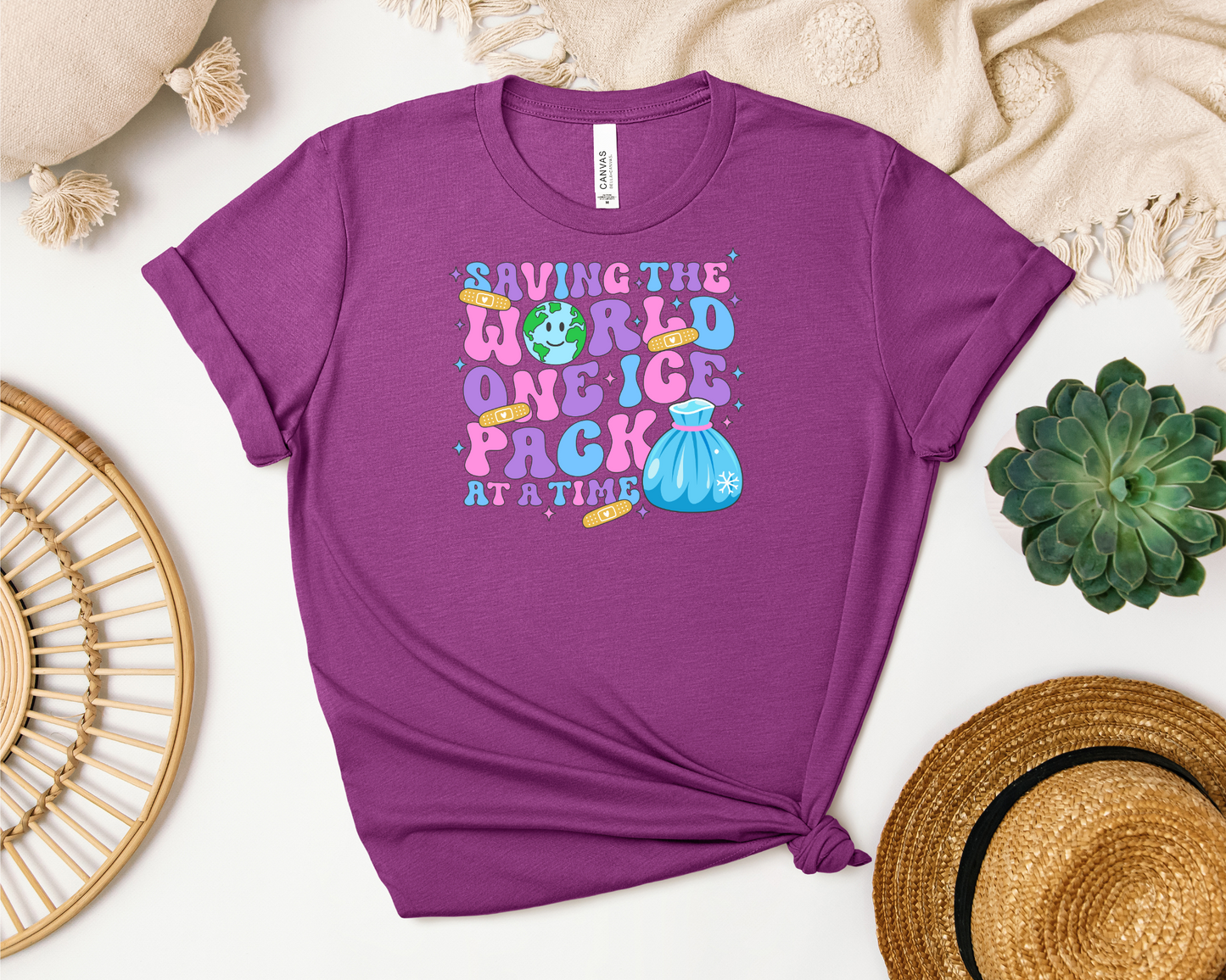 SAVING THE WORLD ONE ICE PACK AT A TIME SHIRT