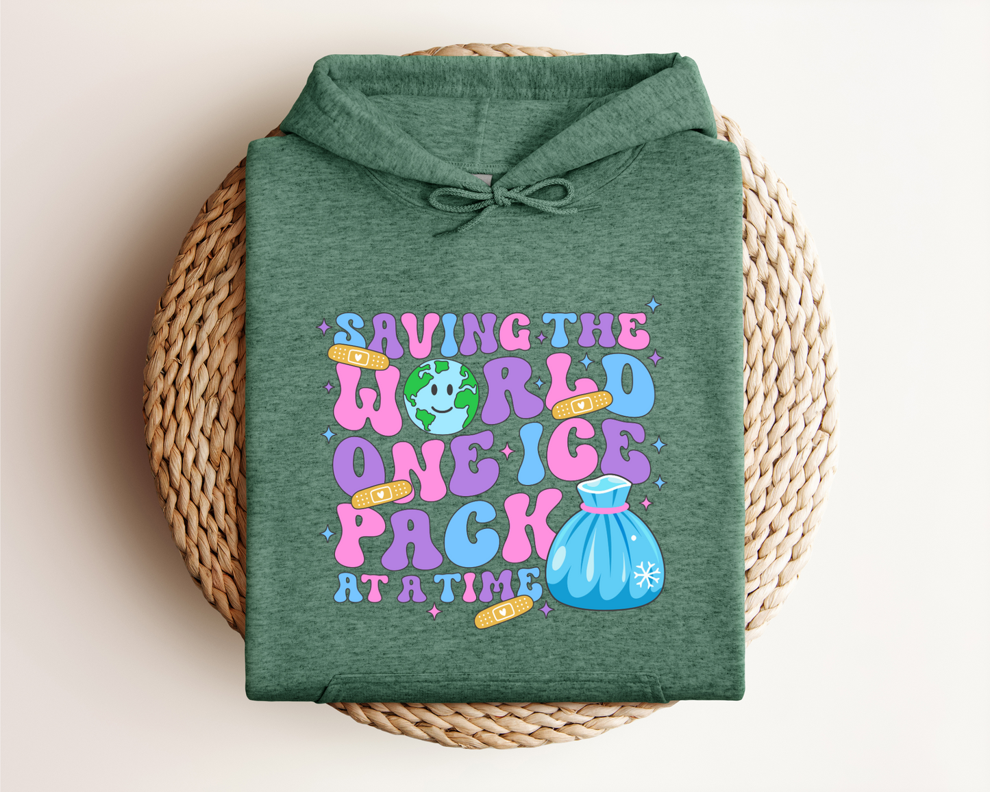 SAVING THE WORLD ONE ICE PACK AT A TIME HOODIE