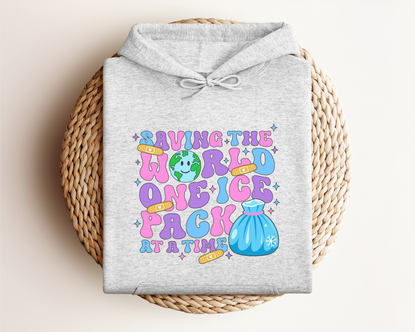 SAVING THE WORLD ONE ICE PACK AT A TIME HOODIE