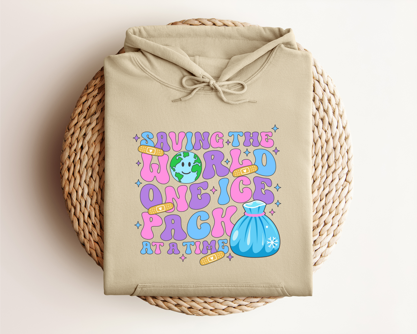 SAVING THE WORLD ONE ICE PACK AT A TIME HOODIE