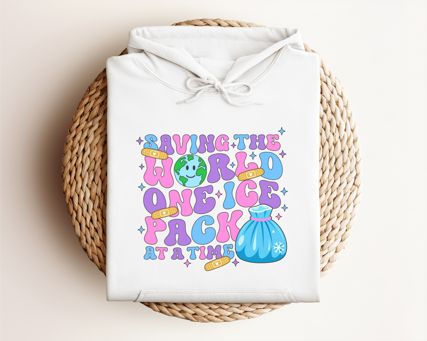 SAVING THE WORLD ONE ICE PACK AT A TIME HOODIE