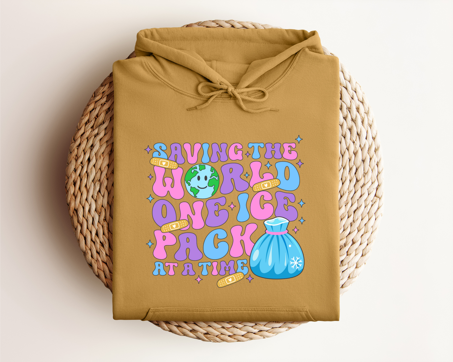 SAVING THE WORLD ONE ICE PACK AT A TIME HOODIE