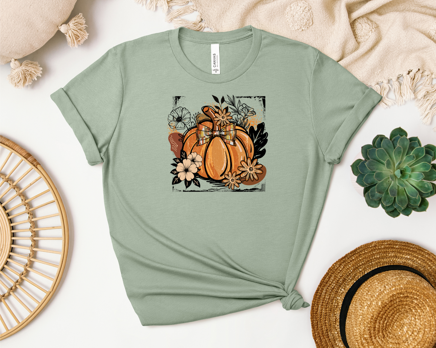 *NEW* FALL PUMPKIN BOHO VINTAGE SHIRT