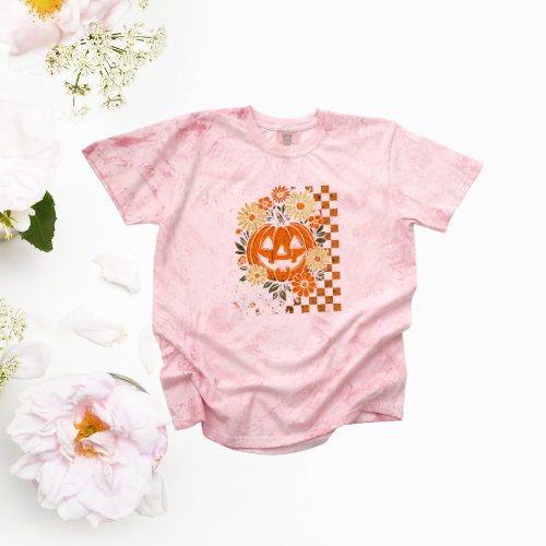 *NEW* RETRO CHECKERED FLORAL PUMPKIN CC SHIRT