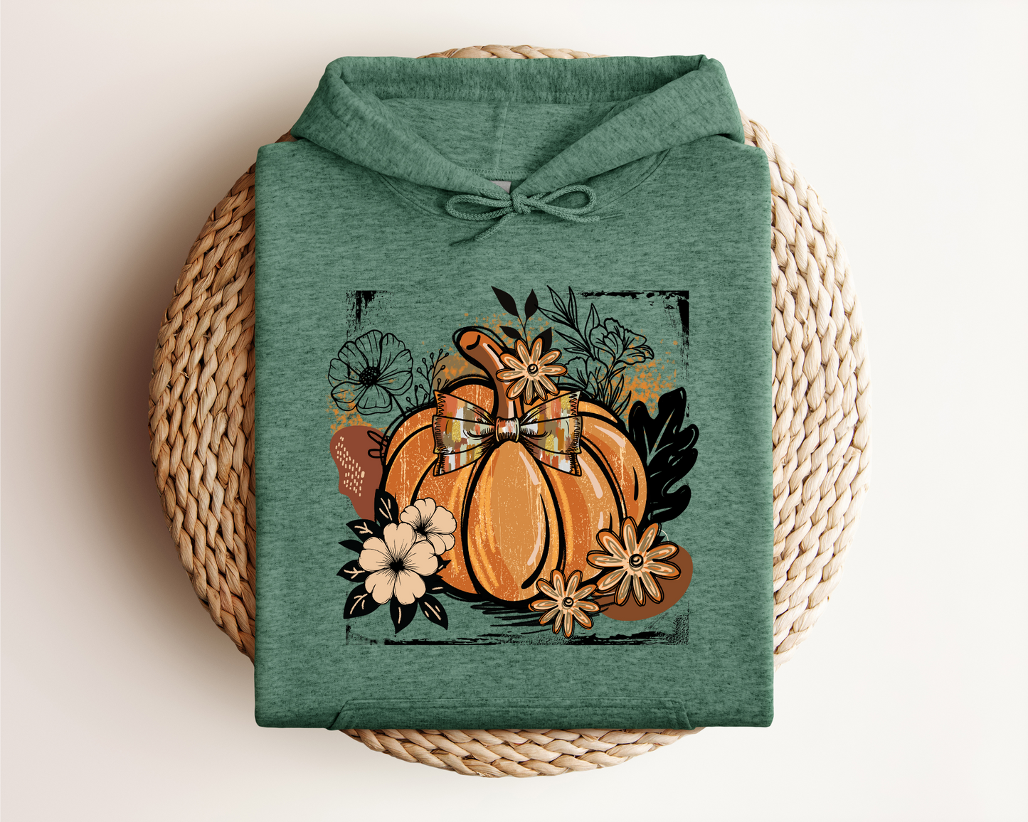 FALL PUMPKIN BOHO VINTAGE HOODIE
