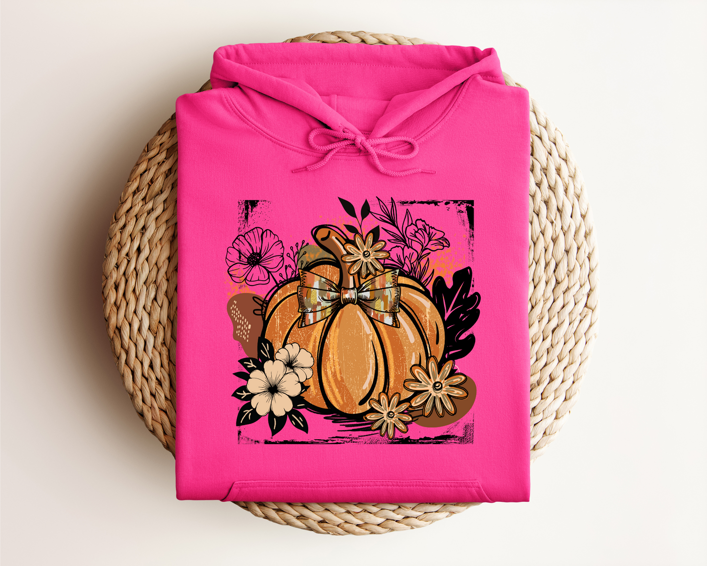 FALL PUMPKIN BOHO VINTAGE HOODIE