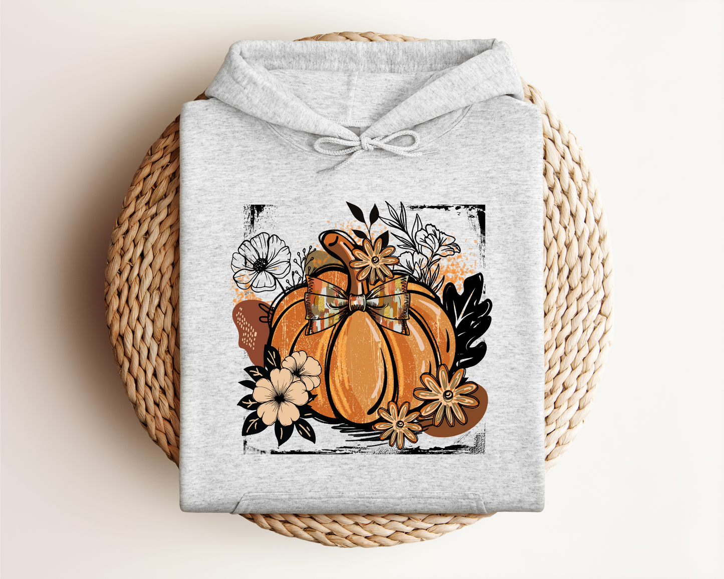 FALL PUMPKIN BOHO VINTAGE HOODIE
