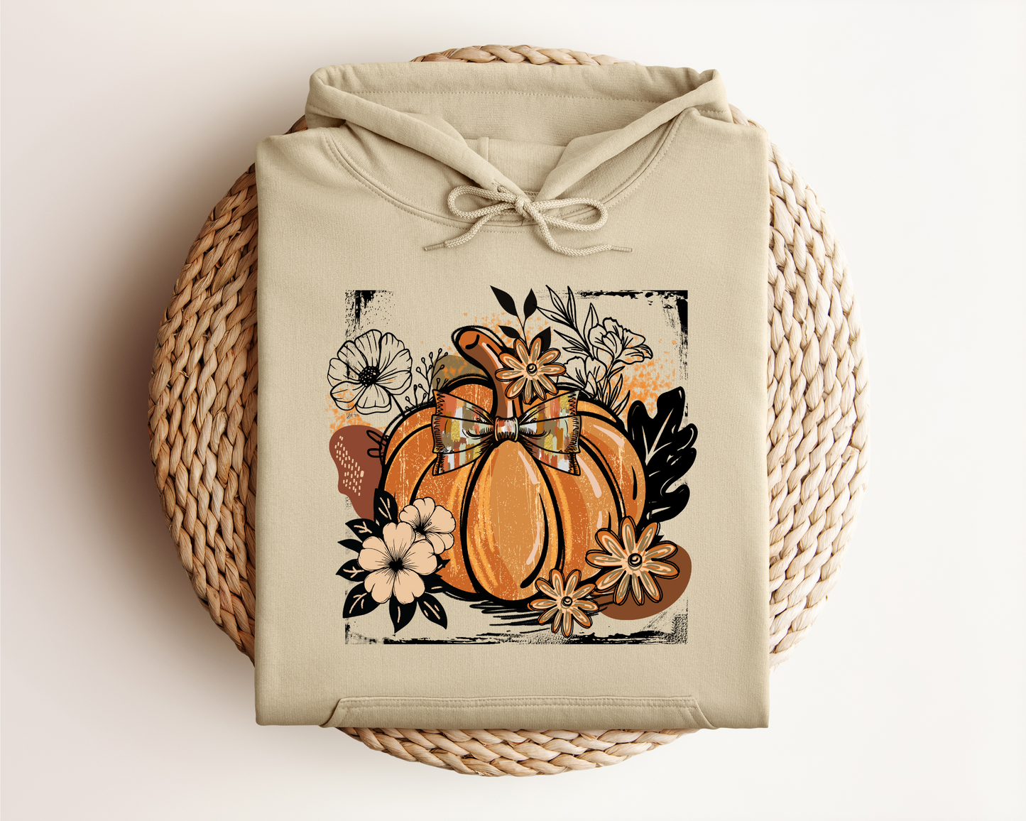 FALL PUMPKIN BOHO VINTAGE HOODIE