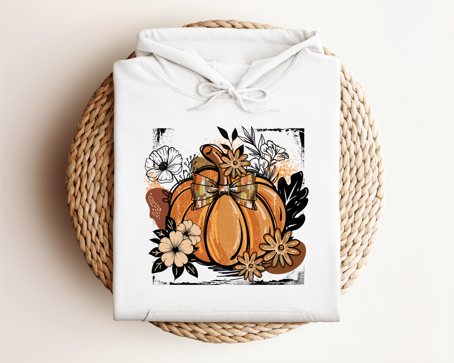 FALL PUMPKIN BOHO VINTAGE HOODIE