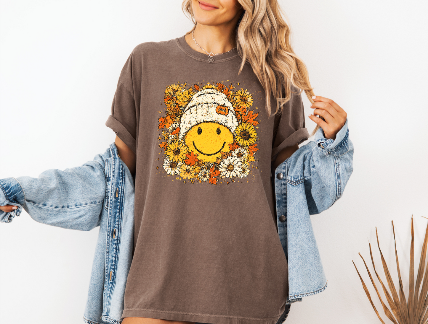 FLORAL FALL SMILEY CC SHIRT