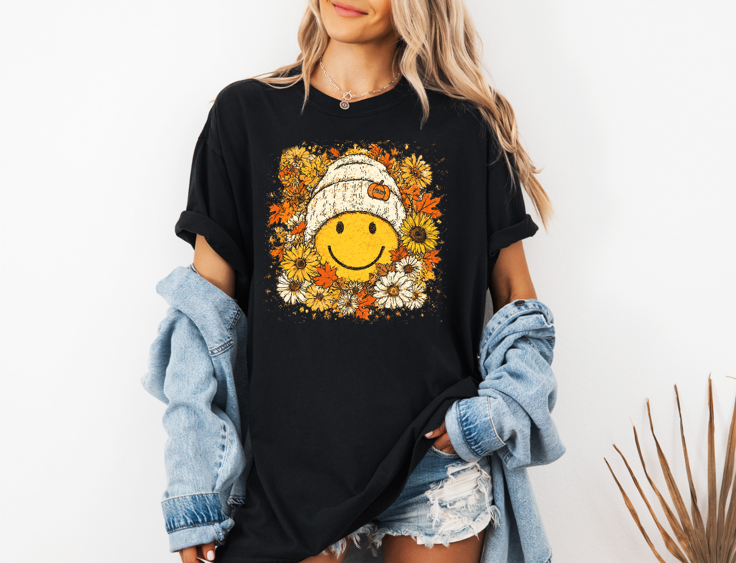 FLORAL FALL SMILEY CC SHIRT