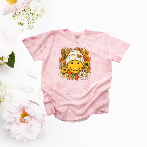 FLORAL FALL SMILEY CC SHIRT