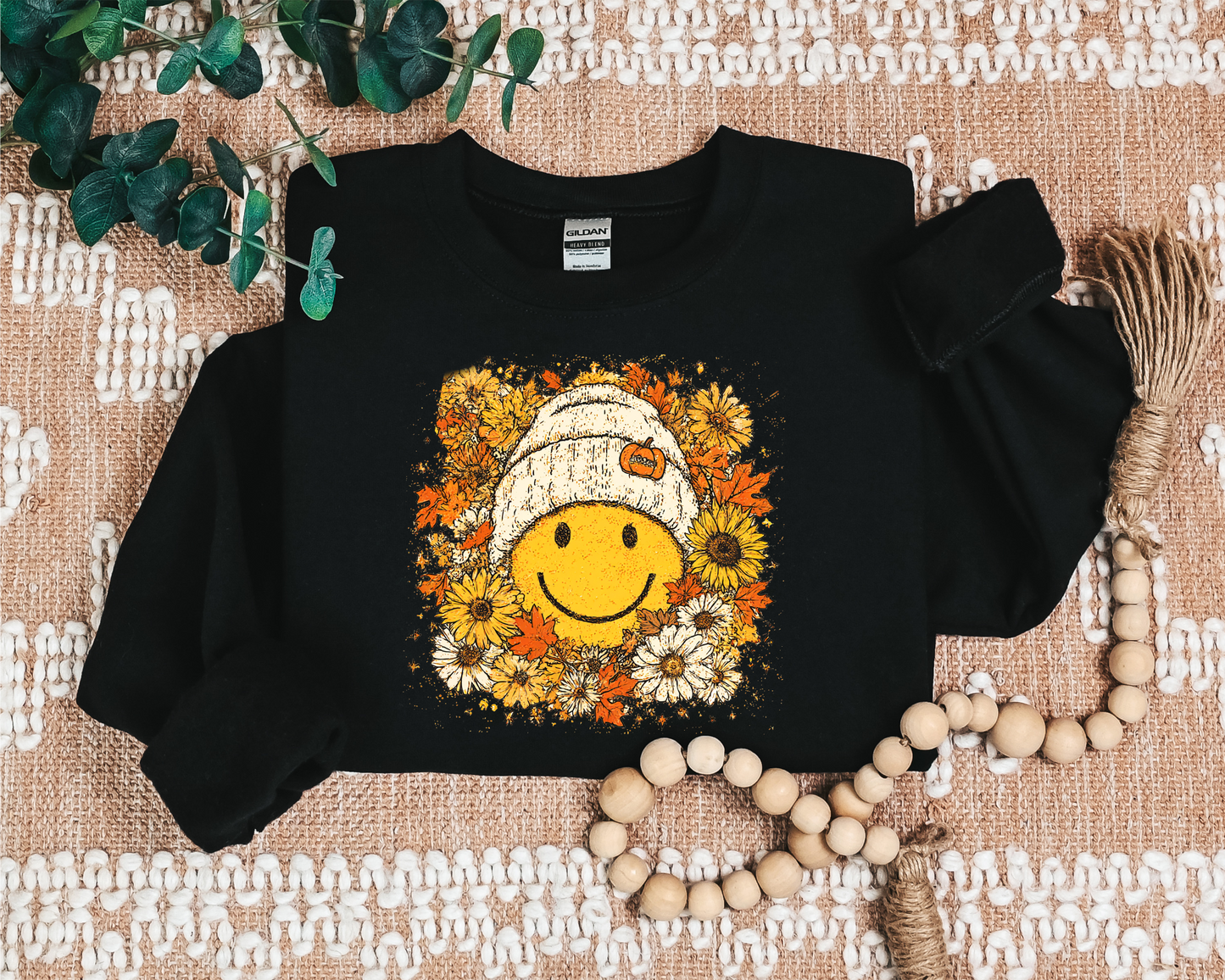 FLORAL FALL SMILEY CREW