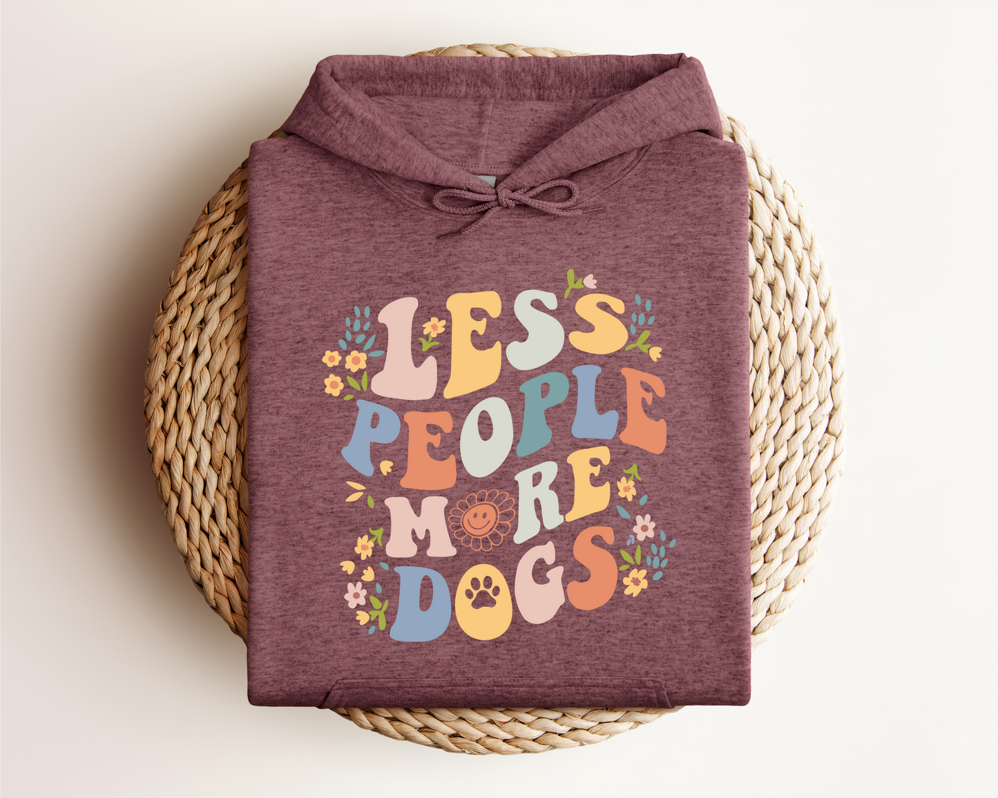 LESS PEOPLE MORE DOGS HOODIE
