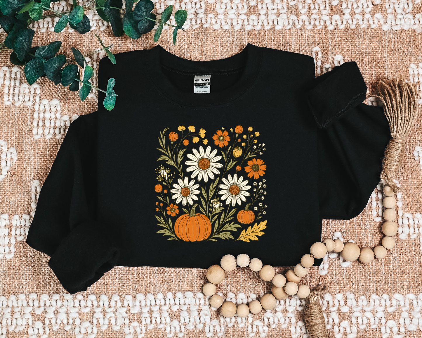 BOHO MULTI FLORAL PUMPKIN CREW