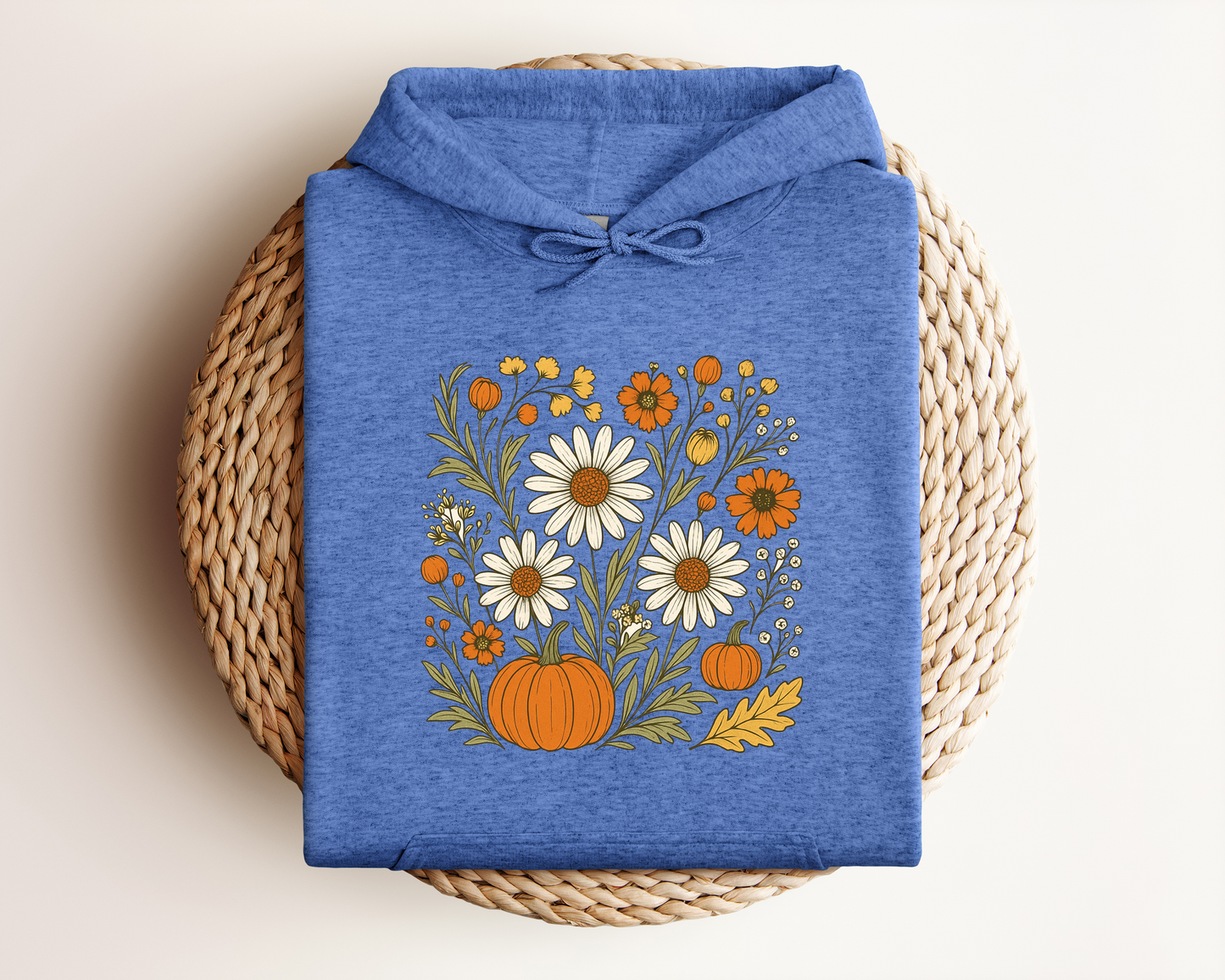 BOHO MULTI FLORAL PUMPKIN HOODIE