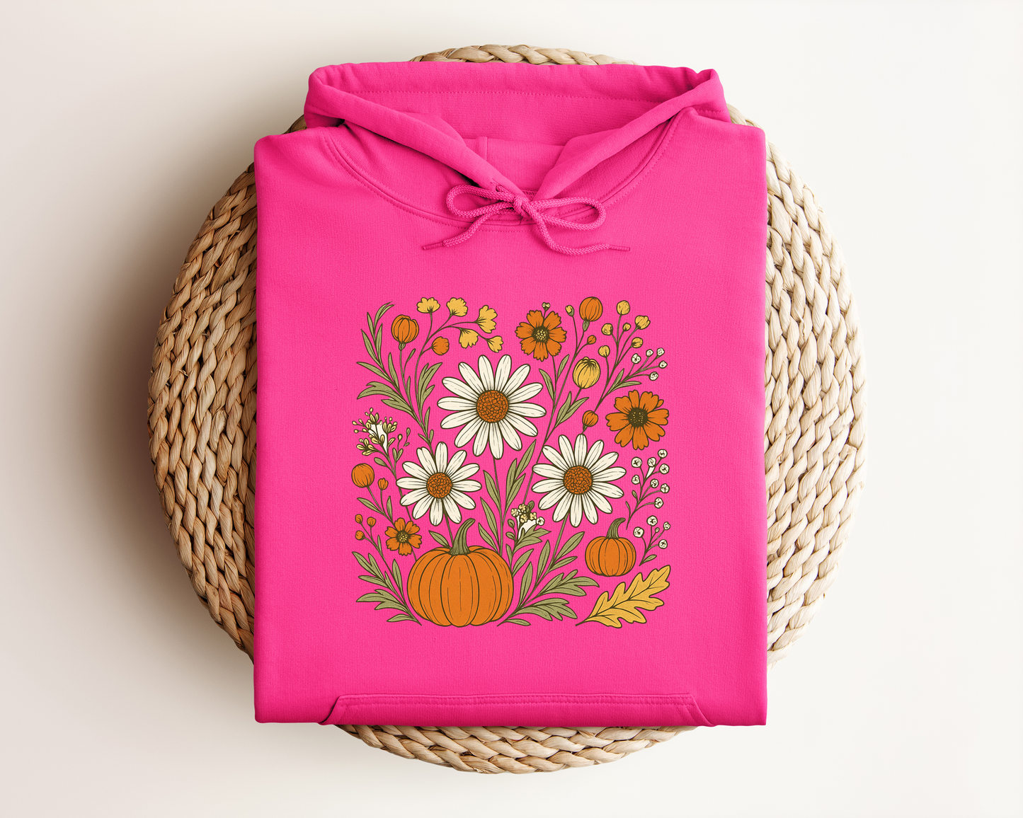BOHO MULTI FLORAL PUMPKIN HOODIE