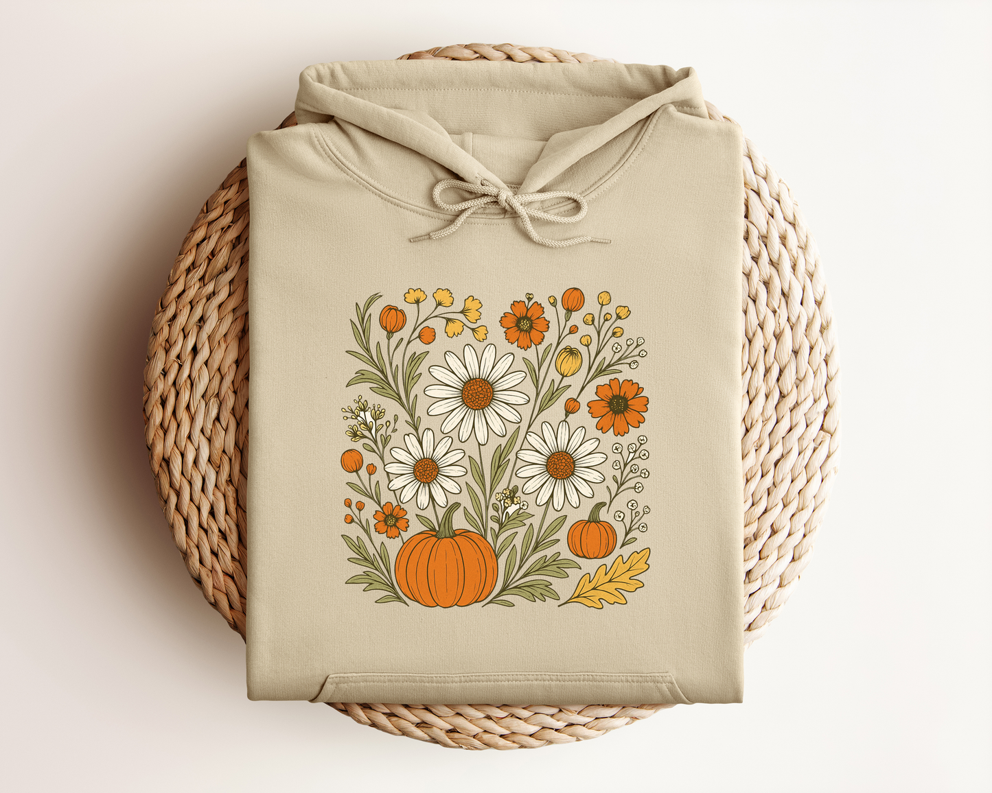 BOHO MULTI FLORAL PUMPKIN HOODIE
